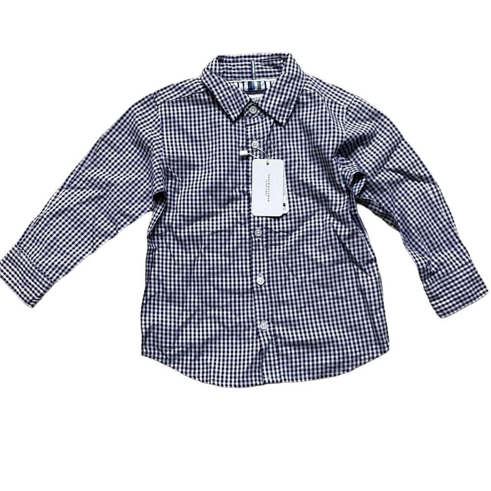 Denim and Flower Button Down Shirt 3T